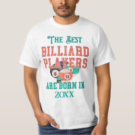 Camiseta Divertido Personalizado Billiards Birthday