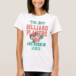 Camiseta Divertido Personalizado Billiards Birthday
