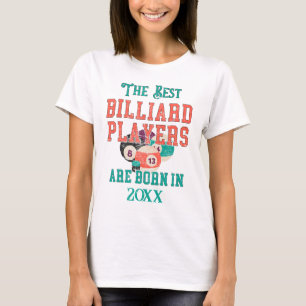 Camiseta Divertido Personalizado Billiards Birthday