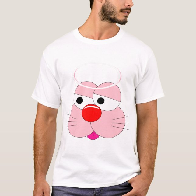 Camiseta Divertido Personalizado conejo - No soy Ángel. Gua (Anverso)