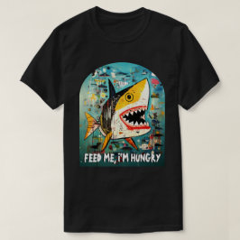 Camiseta Divertido Personalizado de tiburones cita graffiti