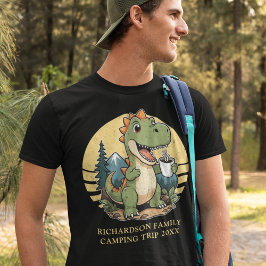 Camiseta Divertido Personalizado del Camper Dinosaur Camper