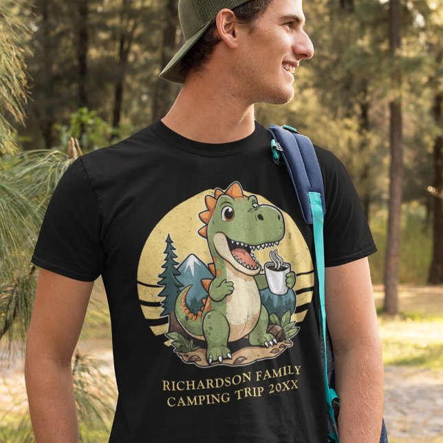 Camiseta Divertido Personalizado del Camper Dinosaur Camper (Subido por el creador)