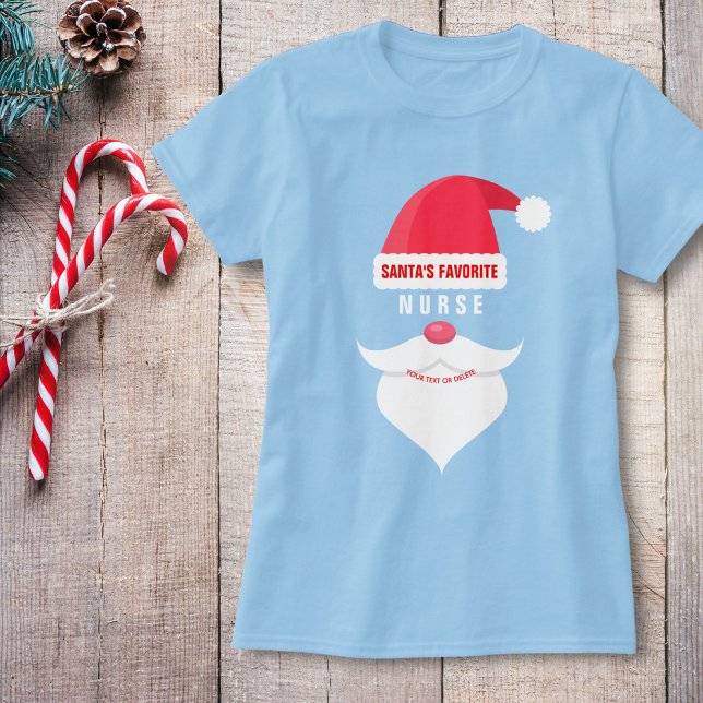 Camiseta Divertido Personalizado Navidades enfermera favori (Subido por el creador)