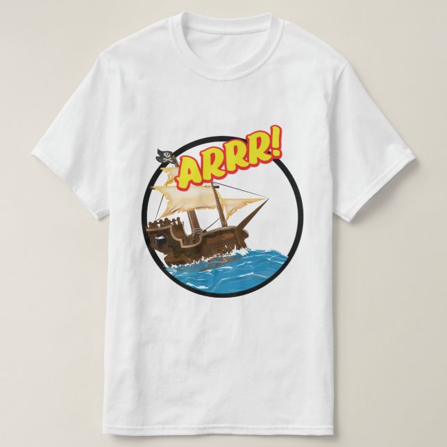Camiseta Divertido personalizado Pirata (Diseño del anverso)