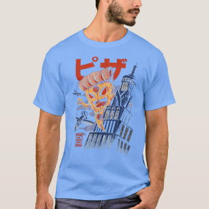 Camiseta Divertido pizza Kong ataca el regalo asiático de l