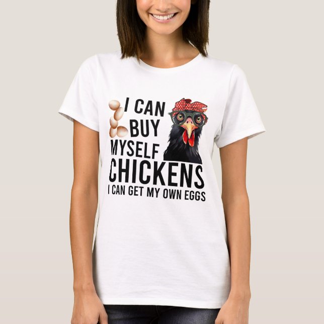 Camiseta Divertido pollo diciendo (Anverso)
