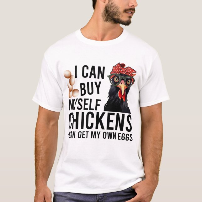 Camiseta Divertido pollo diciendo (Anverso)