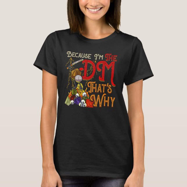 Camiseta Divertido porque soy el DM, por eso (Anverso)