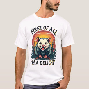 Camiseta Divertido Possum primero que nada soy un declive -
