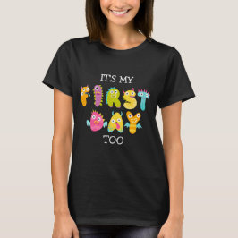 Camiseta Divertido pre-escolar es mi primer día también mam