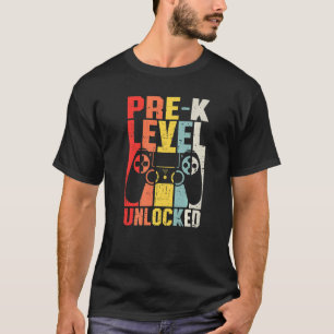 Camiseta Divertido pre K Level Unlocked Video Gamer De Vuel