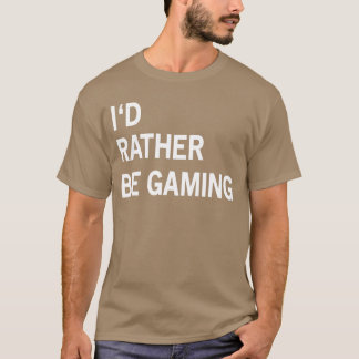 Camiseta Divertido Preferiría Estar Jugando retro