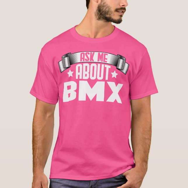 Camiseta Divertido Pregúntame sobre la Motocross de la bici (Anverso)