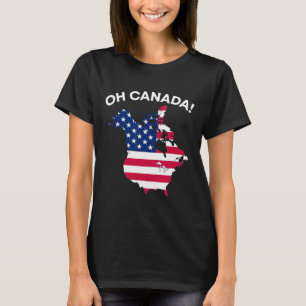 Camiseta Divertido presidente Trump dice Oh Canadá, Estados