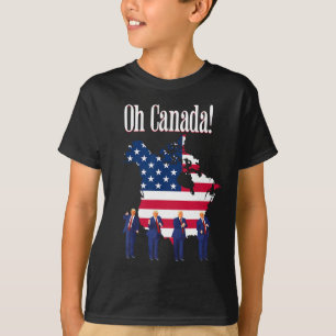 Camiseta Divertido presidente Trump dice "Oh Canadá Mapa a 