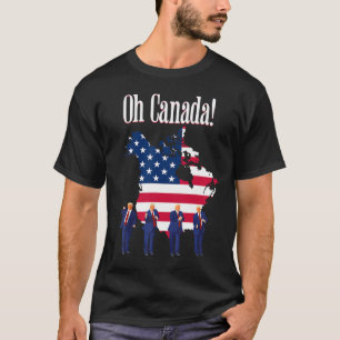 Camiseta Divertido presidente Trump dice "Oh Canadá Mapa a 