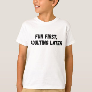 Camiseta Divertido primer adulto después