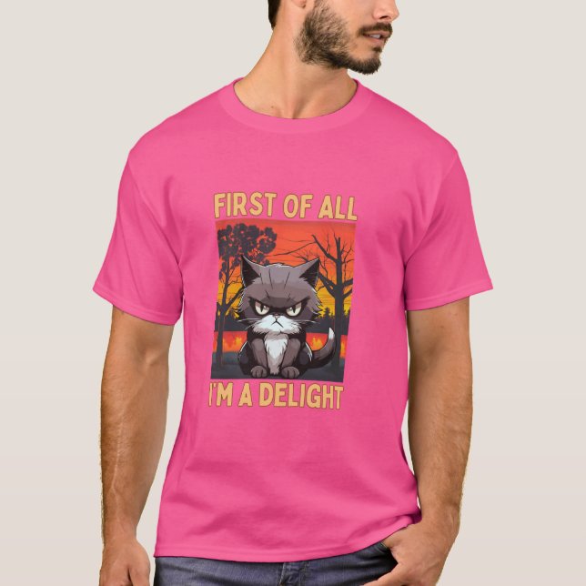 Camiseta Divertido, primero que nada soy un gato sórdido y  (Anverso)
