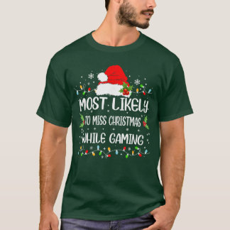 Camiseta Divertido Probablemente me pierda la Navidad mient