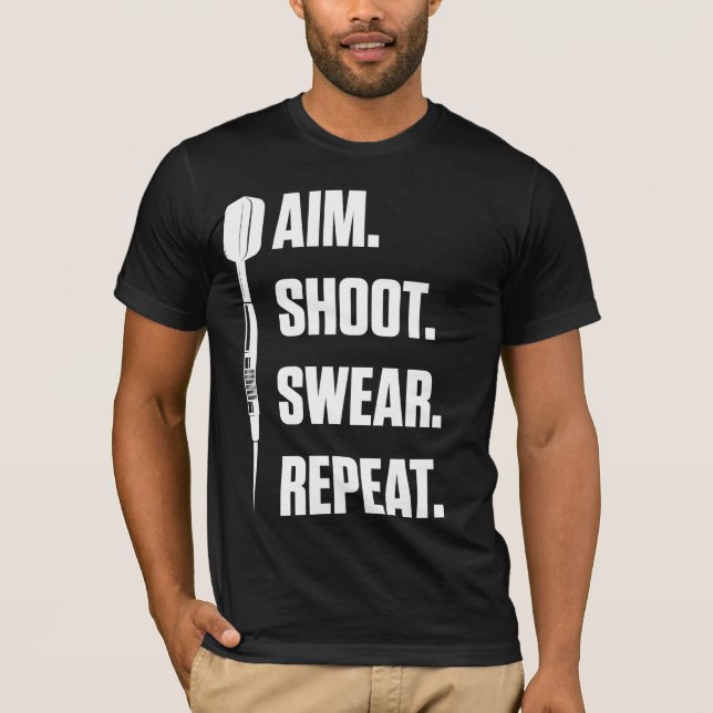 Camiseta Divertido problema de dardos en el tablero de aren (Anverso)