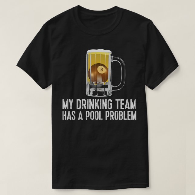 Camiseta Divertido problema de la piscina de cerveza del eq (Diseño del anverso)