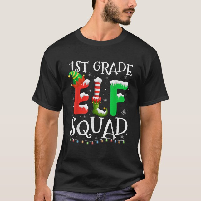 Camiseta Divertido profesor de escuadrón de elfos de 1er gr (Anverso)