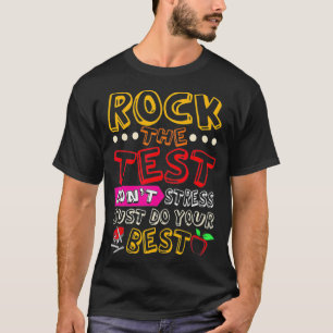 Camiseta Divertido profesor de pruebas Rock el examen de pr