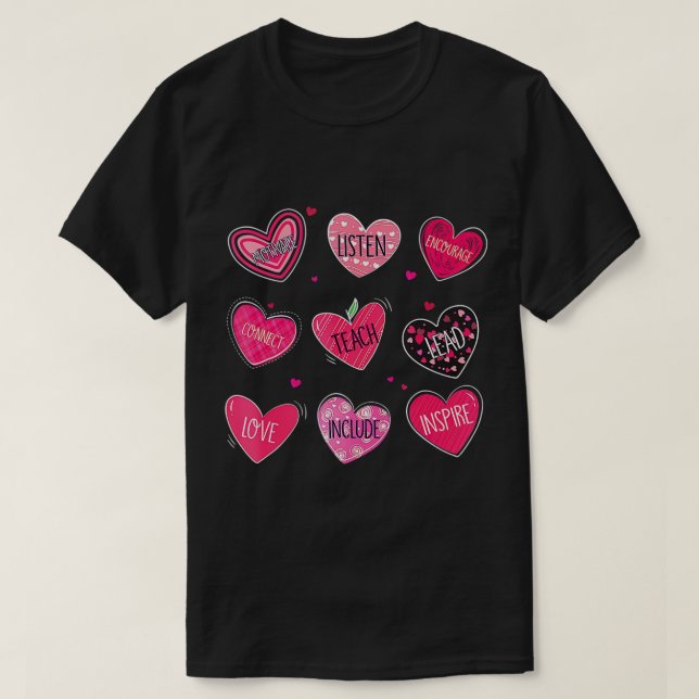 Camiseta Divertido profesor de San Valentín 2022, la enseña (Diseño del anverso)