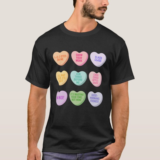 Camiseta Divertido profesor Día de San Valentín Conversació (Anverso)