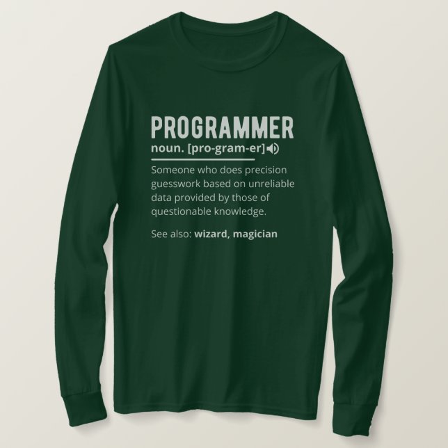 Camiseta Divertido programador de código de desarrollador s (Anverso del diseño)