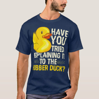 Camiseta Divertido programador de depuración de pato de gom