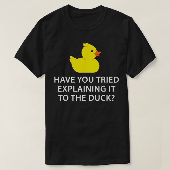 Camiseta Divertido programador de depuración de pato de gom (Diseño del anverso)