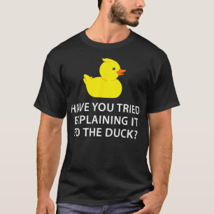 Camiseta Divertido programador de depuración de pato de gom
