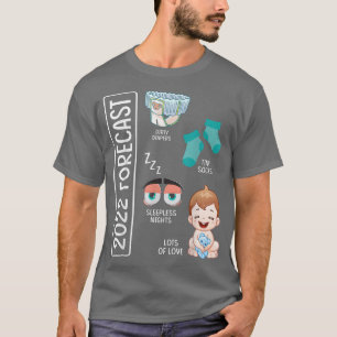 Camiseta Divertido pronóstico de 2022 de que mamá nueva se 