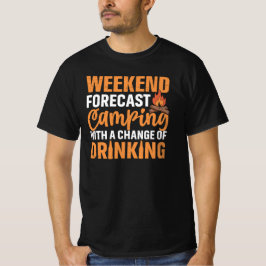 Camiseta Divertido pronóstico de clima de camping