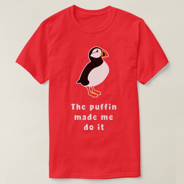 Camiseta Divertido Puffin Me Hizo Hacerlo Islandia (Diseño del anverso)