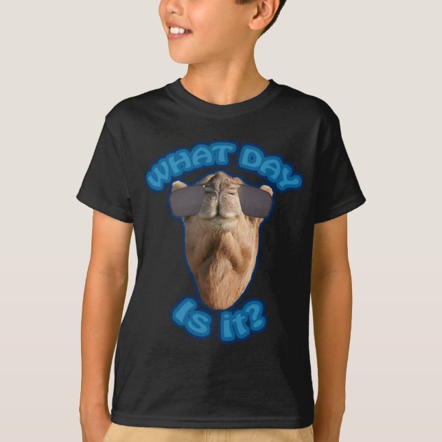 Camiseta Divertido "qué día es?" Humpday (Anverso)