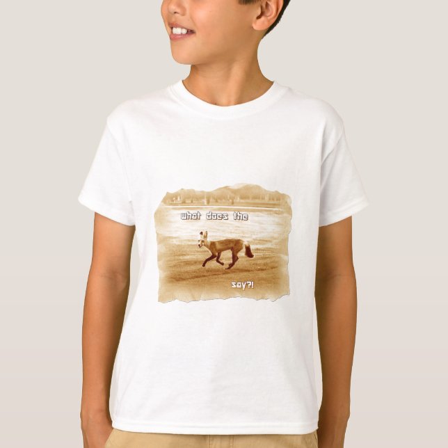 Camiseta divertido qué dice el zorro (Anverso)