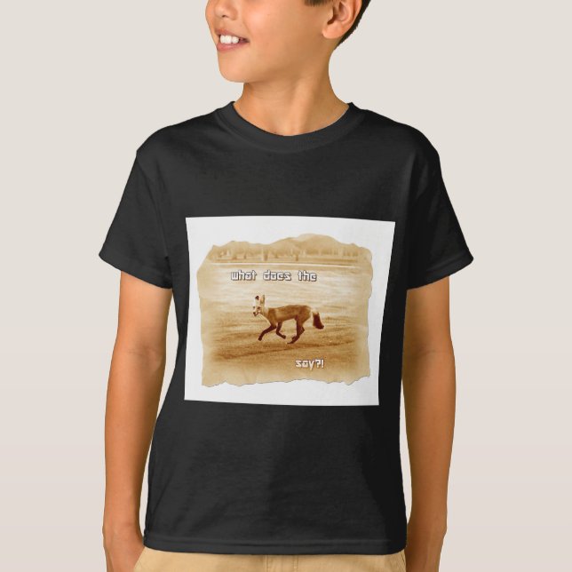 Camiseta divertido qué dice el zorro (Anverso)