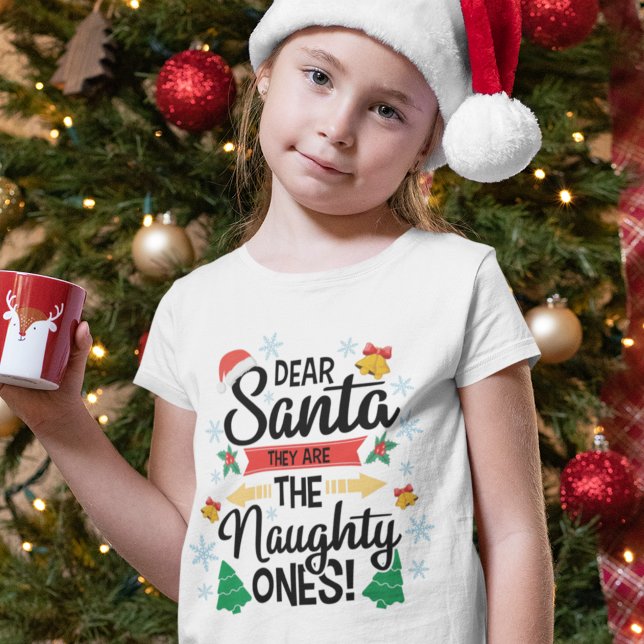 Camiseta Divertido querido Santa, ellos son los Navidades t (Subido por el creador)