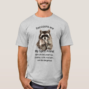 Camiseta Divertido Raccoon Spirit Animal Humor Cita Camiset