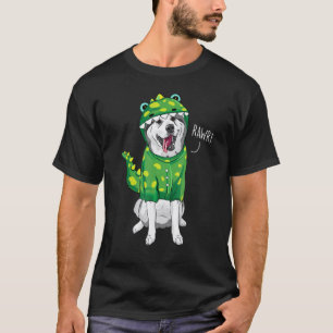 Camiseta Divertido Rawr Husky Siberiano Dinosaurio Perro