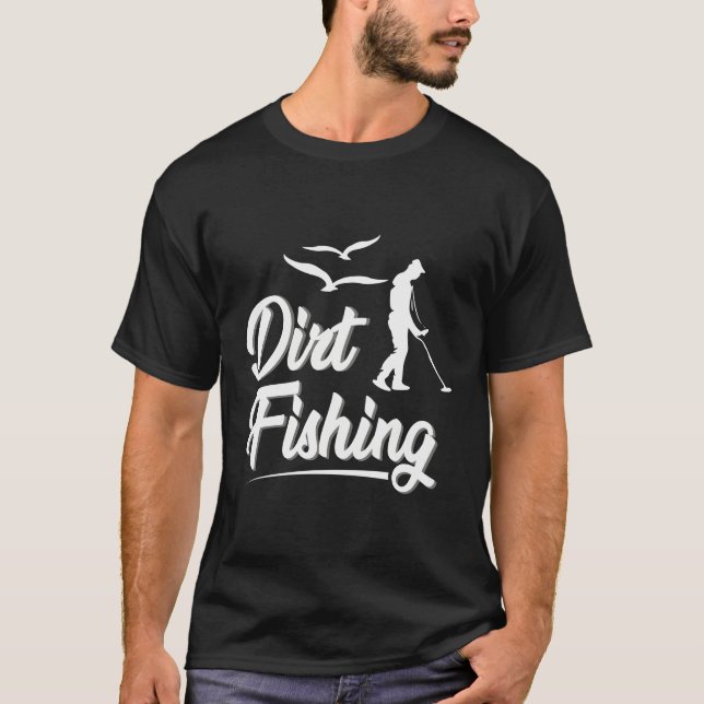 Camiseta Divertido refugio de pesca de suciedad - Playa de  (Anverso)