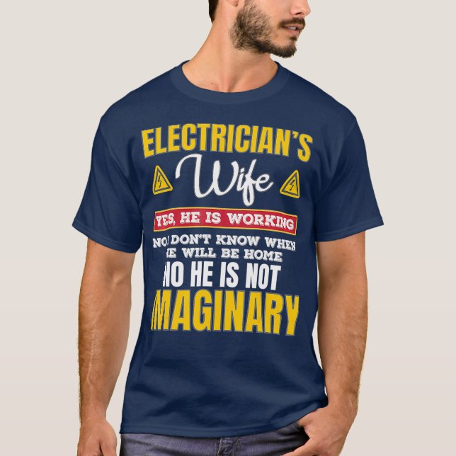 Camiseta Divertido regalo de esposa de electricistas Sí Est (Anverso)