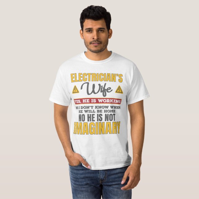 Camiseta Divertido regalo de esposa de electricistas Sí est (Anverso completo)