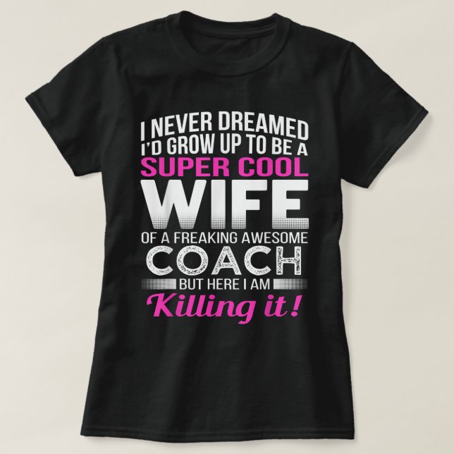 Camiseta Divertido regalo de esposa de entrenador para espo (Diseño del anverso)
