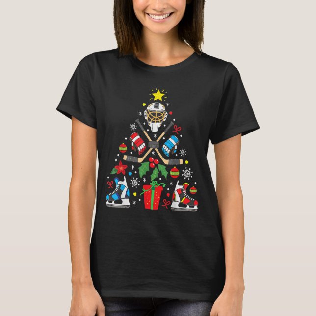 Camiseta Divertido regalo de Navidad de hockey sobre hielo (Anverso)