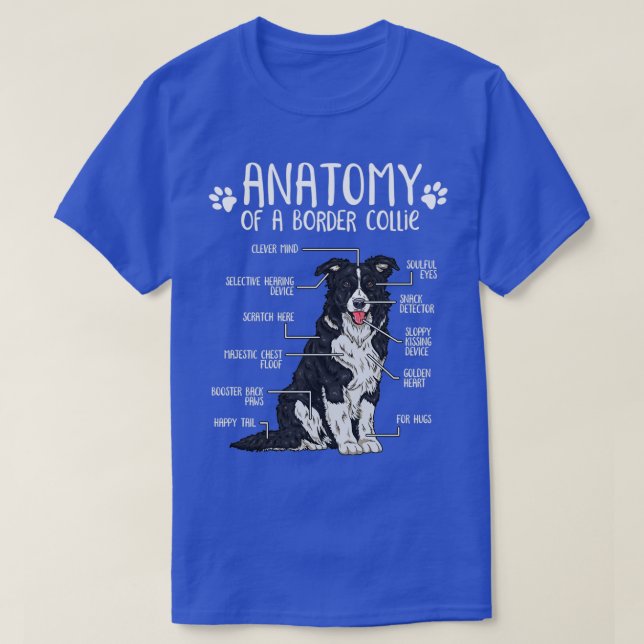 Camiseta Divertido regalo de Perro Perro de Anatomía Collie (Diseño del anverso)