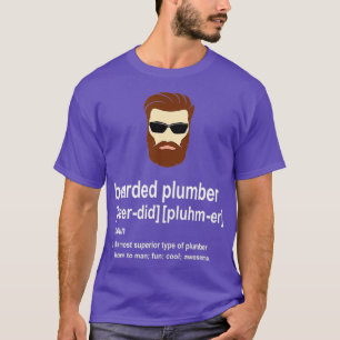 Camiseta Divertido regalo de plomero de barba marrón para